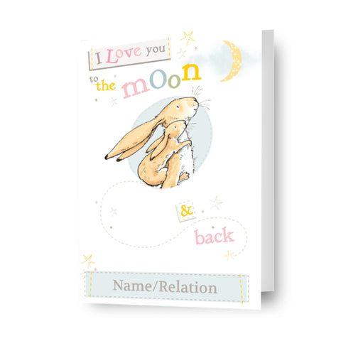 Guess How Much I Love You Personalised 'I Love You To The Moon & Back' Valentine's Day Card