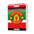 Biglietto d'auguri personalizzato per la festa del papà del Manchester United Football Club