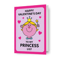 Biglietto di San Valentino personalizzato Mr. Men & Little Miss, Little Miss Princess - Qualsiasi nome