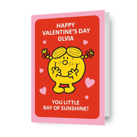 Mr Men & Little Miss Personalised 'Little Miss Sunshine' Valentine's Day Card