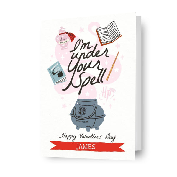 Harry Potter Personalised 'Under Your Spell' Valentine's Day Card