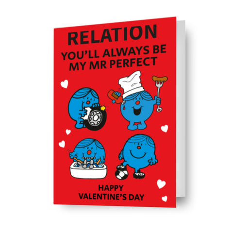 Mr Men & Little Miss Personalised 'Mr. Perfect' Valentine's Day Card
