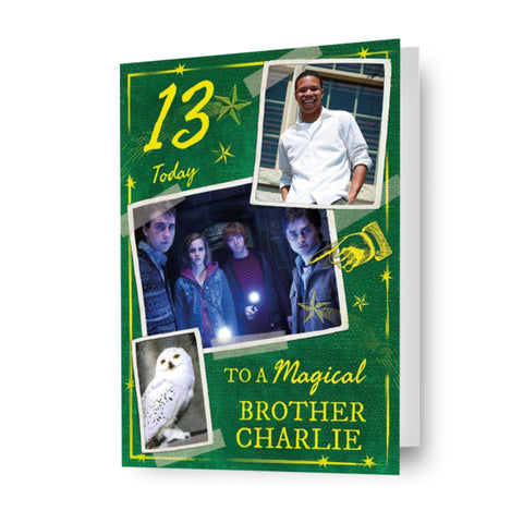 Harry Potter Personalised Any Age, Name, Relation & Photo Birthday Card