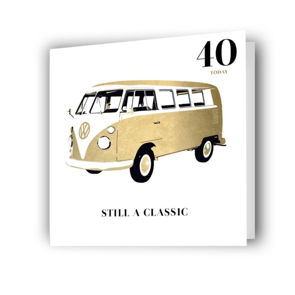 Volkswagen Campervan Age 40 Birthday Card