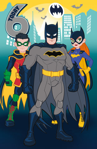 Batman Age 6 Birthday Card