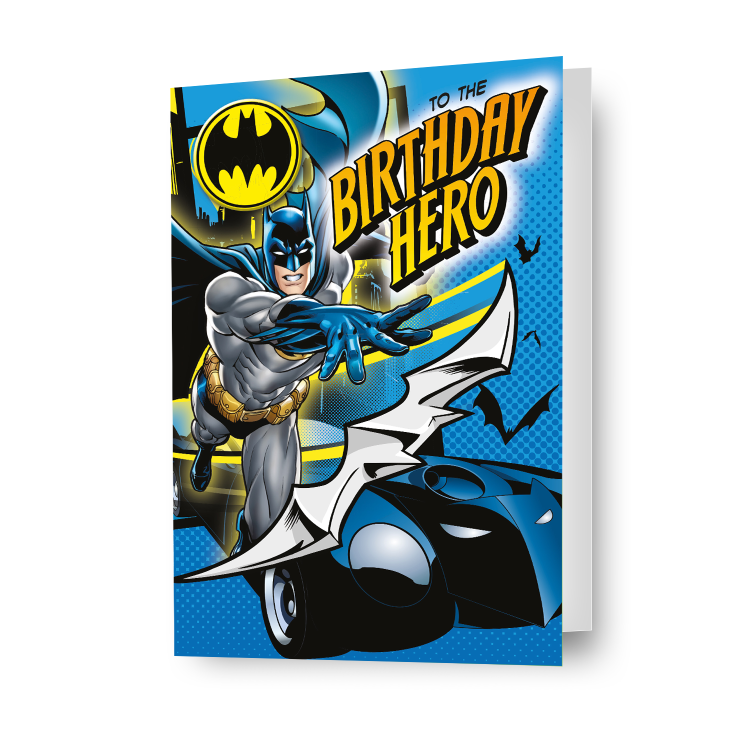 Batman 'Birthday Hero' verjaardagskaart met badge