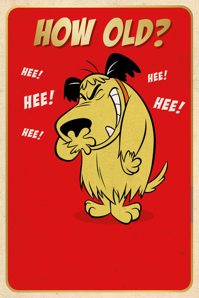 Wacky Races 'How Old?' Birthday Card