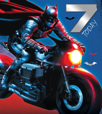 Warner Bros Batman Age 7 Birthday Card