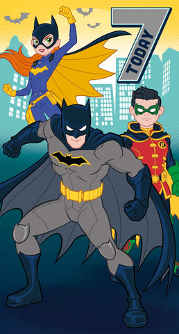 Warner Bros Justice League Age 7 Birthday Card