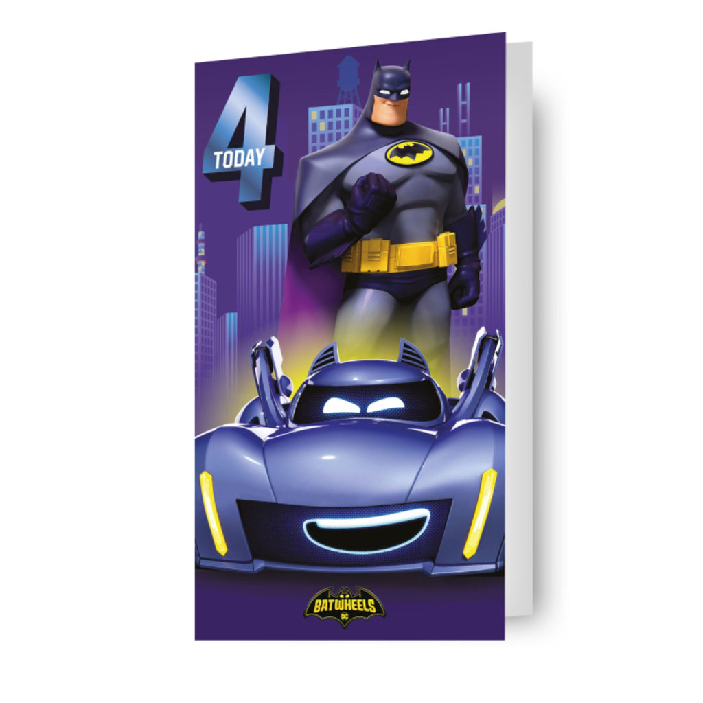 Batman Batwheels Age 4 Birthday Card