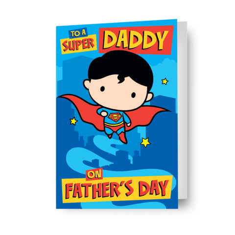 Biglietto per la festa del papà di Superman Super Daddy
