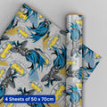 Batman 4 Sheets & 4 Tags Gift Wrap Bundle