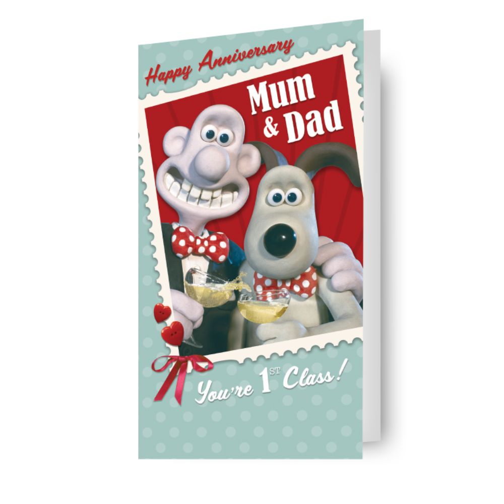 Wallace & Gromit 'Happy Anniversary Mum & Dad' Card