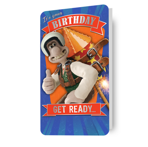 Wallace & Gromit 'Get Ready...' verjaardagskaart