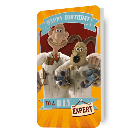 Wallace & Gromit 'D.I.Y Expert' Birthday Card