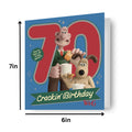 Wallace & Gromit Age 70 Birthday Card