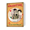 Wallace & Gromit 'We Go Together Like...' Valentijnskaart 