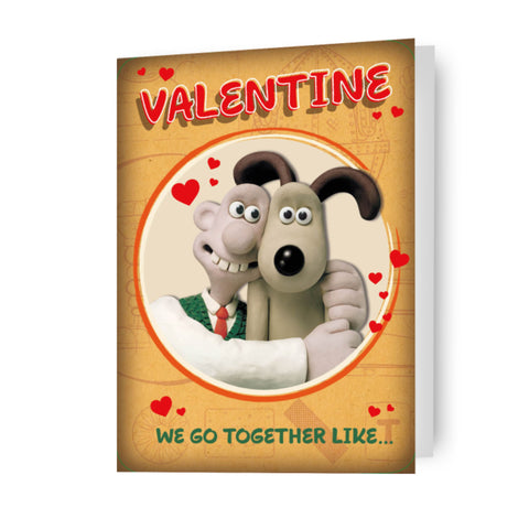 Wallace & Gromit 'We Go Together Like...' Valentine's Day Card