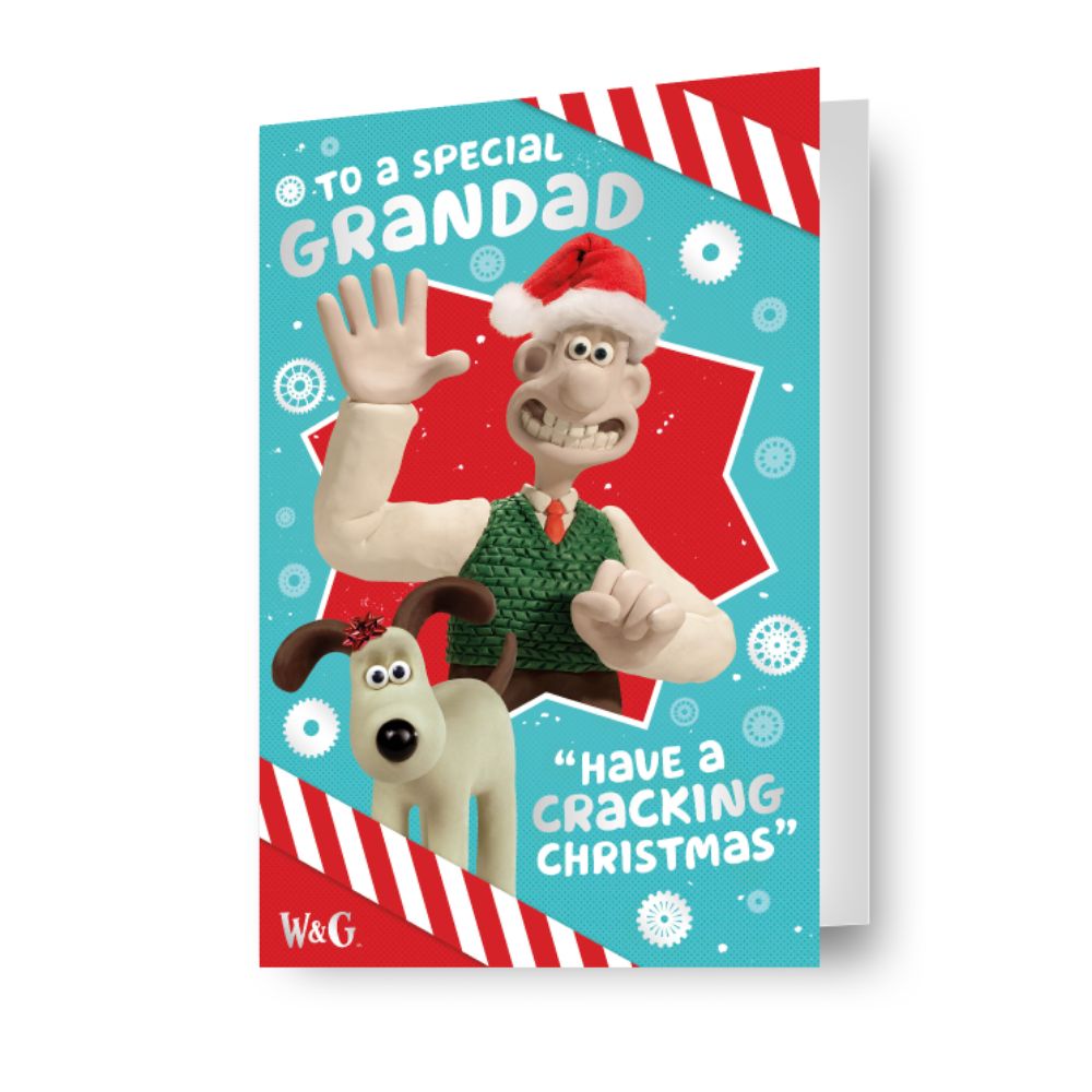 Wallace & Gromit opa kerstkaart