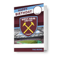 West Ham FC Personalise Birthday Card With Sticker Sheet