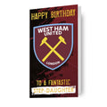 West Ham United FC Birthday Card, Personalise Relation With Included Stickers