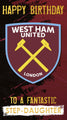 West Ham FC Personalise Birthday Card With Sticker Sheet
