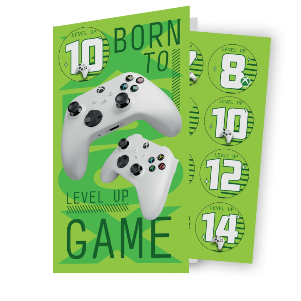XBOX Multi Ages 7-14 Sticker Birthday Card