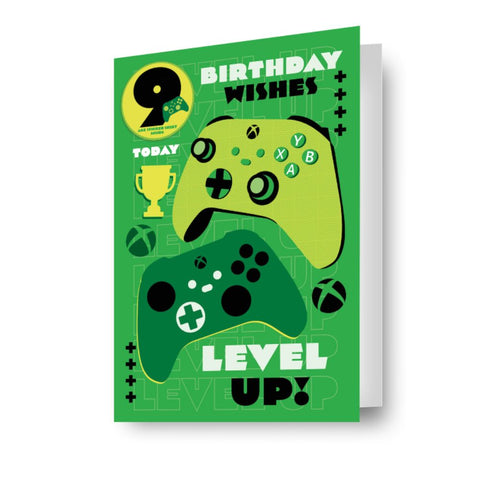 XBOX Multi Ages 7-14 Sticker Birthday Card