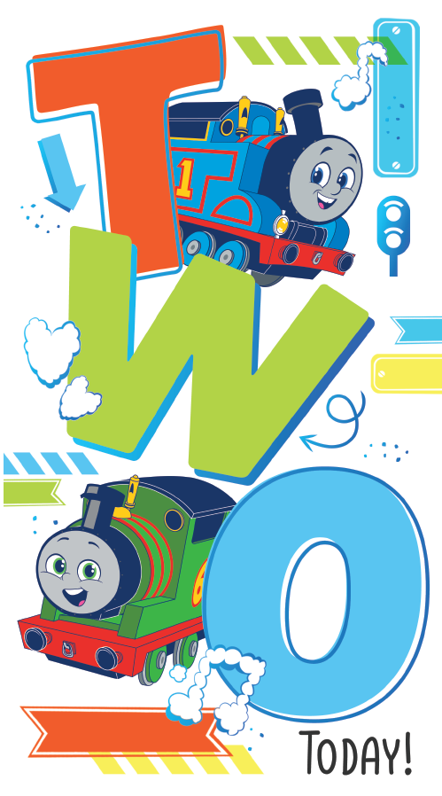 Thomas & Friends Age 2 Birthday Card