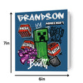 Minecraft 'Grandson' Birthday Card