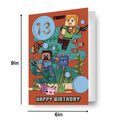 Minecraft Age Sticker Birthday Card