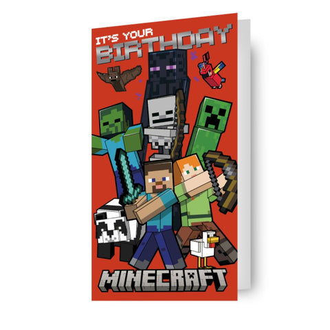 Minecraft Birthday Card