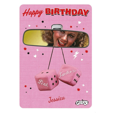 Personalised Grease Birthday Card - Personalised With any name or relation