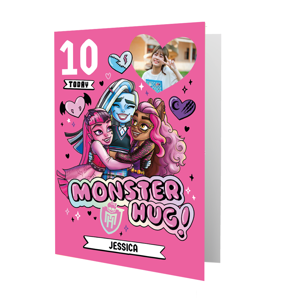 Monster High Personalised Photo Age Birthday Card