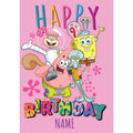 Personalised SpongeBob SquarePants Birthday Card, Any name or Relation