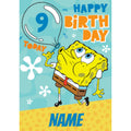 Personalised SpongeBob SquarePants Birthday Card, any age and name