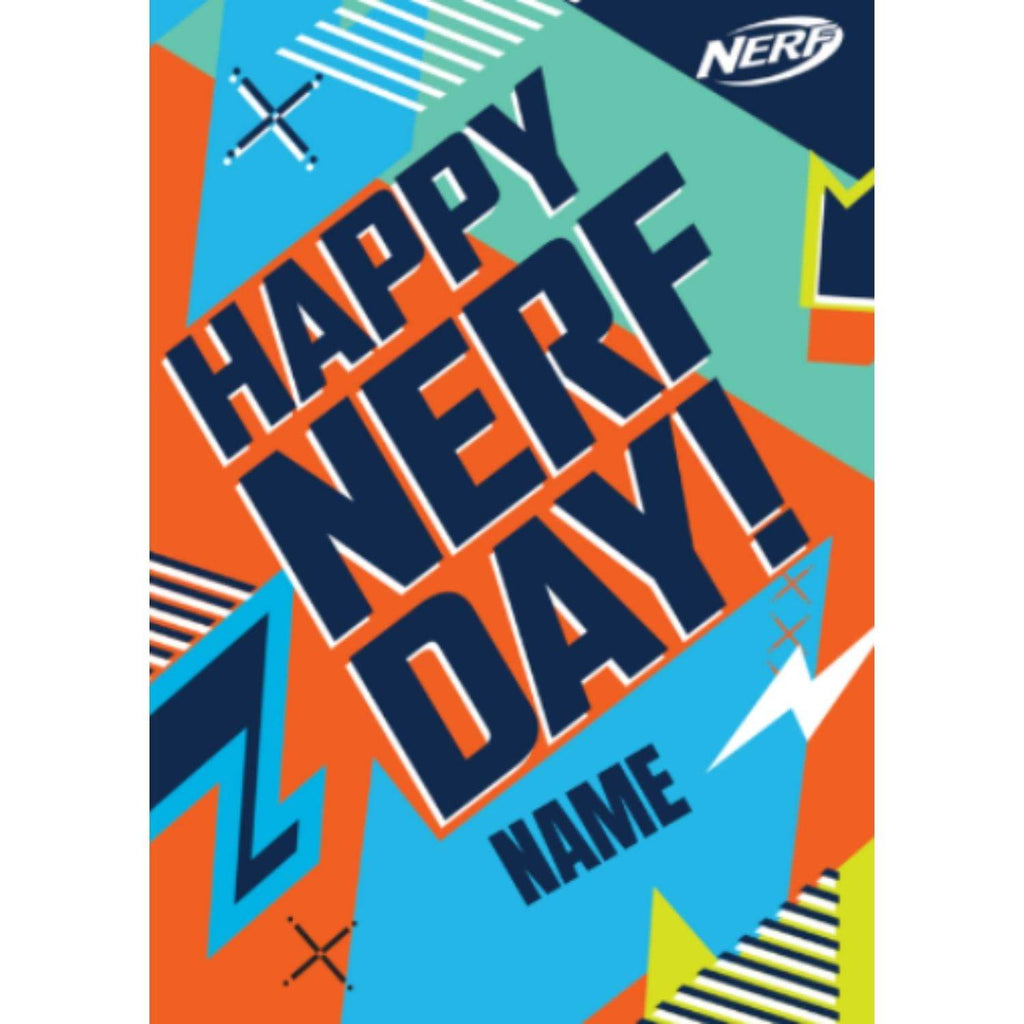 Personalised Nerf Birthday Card 