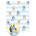 Bluey Wrapping Paper, Gift Wrap, 2 sheets & 2 tags an Official Bluey Product