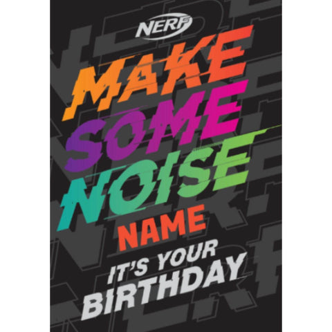 Personalised Nerf Birthday Card 
