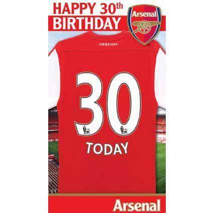 Arsenal Happy 30th Birthday Card an Official Arsenal FC Product