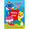 Baby Shark Personalised Christmas Card an Official Baby Shark Product