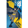 Batman Birthday Card Age 4, Official Product an Official Warner Bros Product