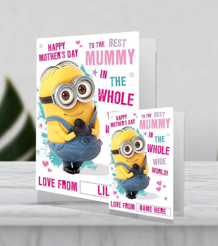 Best Mummy' Mother's day Personalised Giant Card by Despicable Me an Official Despicable Me Product