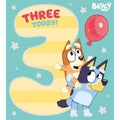 Bluey Birthday Card Age 3 -  Colouring card an Official Bluey Product