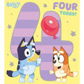 Bluey Birthday Card Age 4 - Colouring card an Official Bluey Product