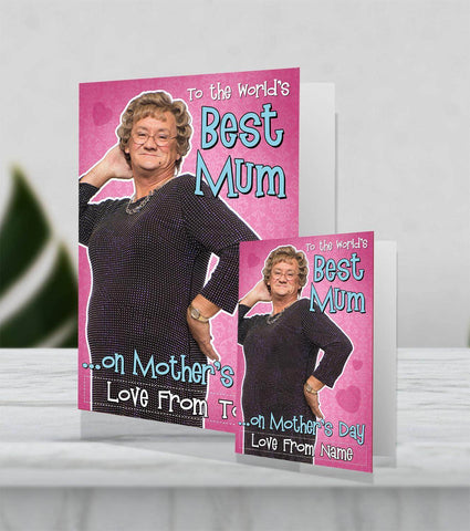 Boys 'Best Mum' Mother's Day Personalised Giant card by Mrs Browns Boys an Official Mrs Brown Boys Product