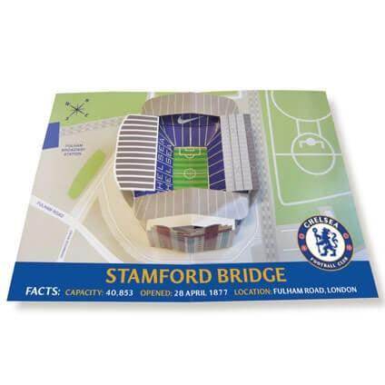 Chelsea Stamford Bridge Stadium Pop Up Birthday Card an Official Chelsea FC Product