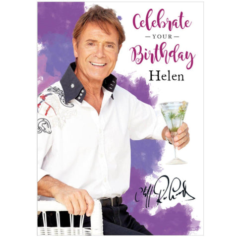 Cliff Richard Personalised Birthday Card - A5 Greeting Card an Official Danilo Promotions Product