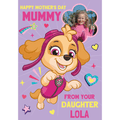 Daughter Mother's Day Personalised Card by Paw Patrol an Official Paw Patrol Product