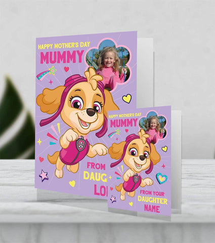 'Daughter' Mother's Day Photo Personalised Giant Card by Paw Patrol an Official Paw Patrol Product
